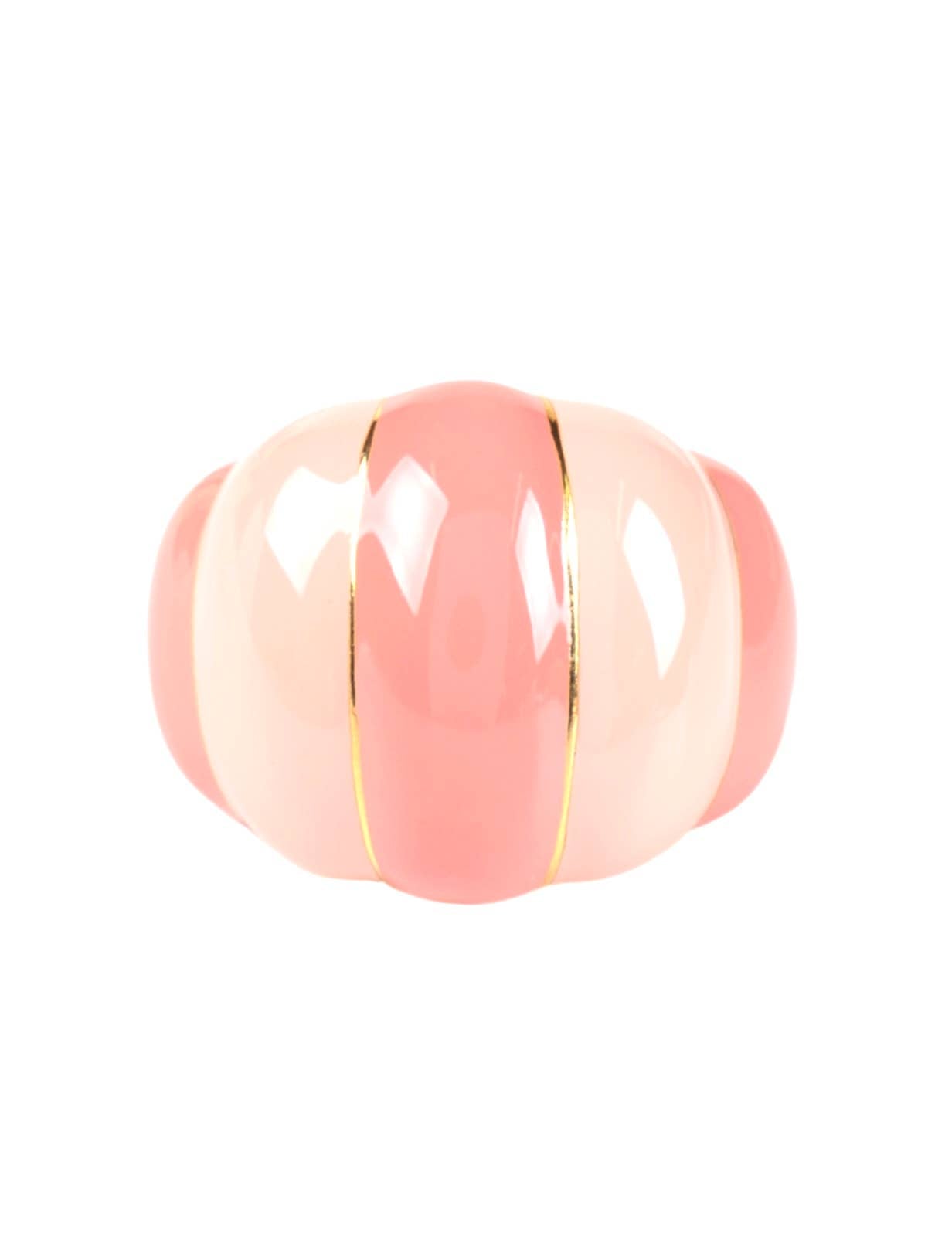 Bague citrouille réglable en acier inoxydable émaillé