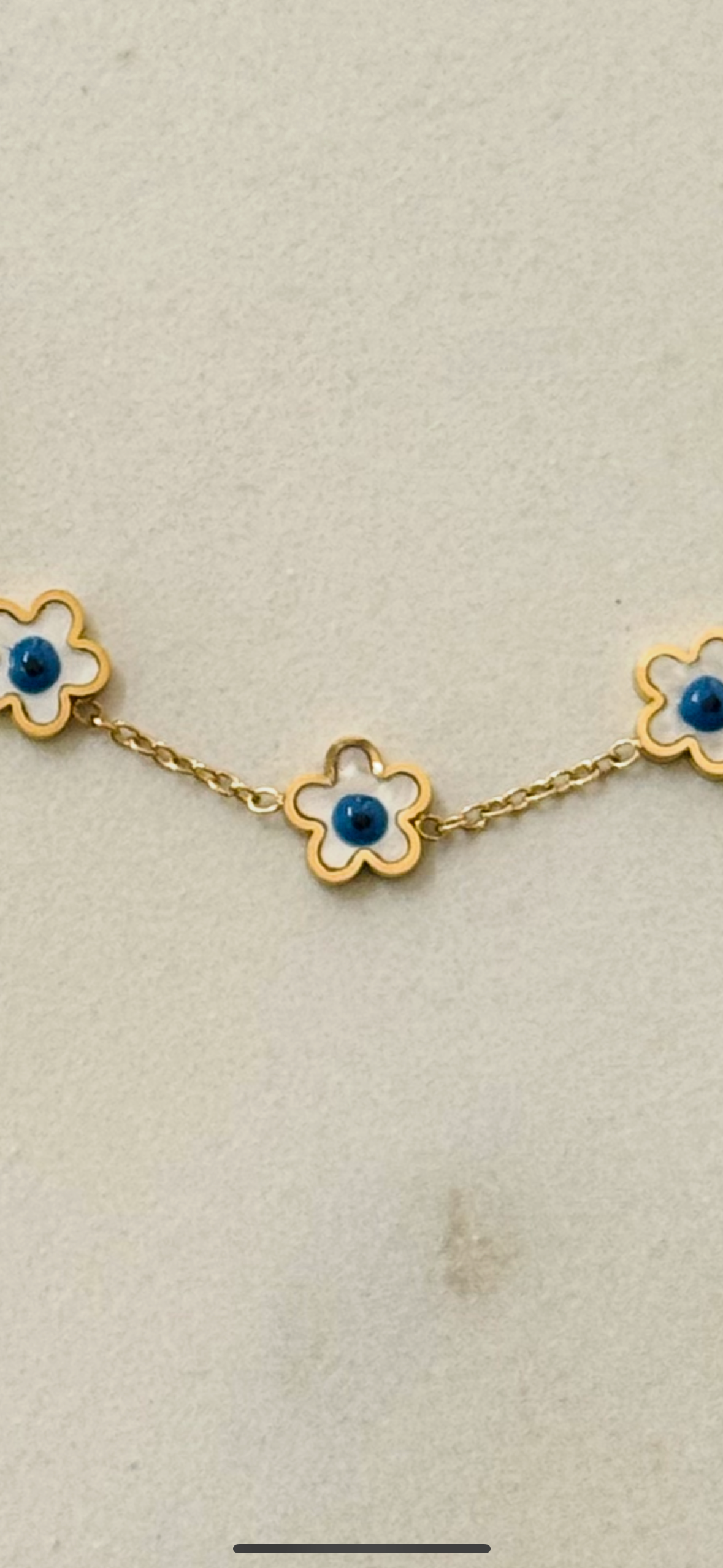 Bracelet Œil Maléfique en Forme de Fleur