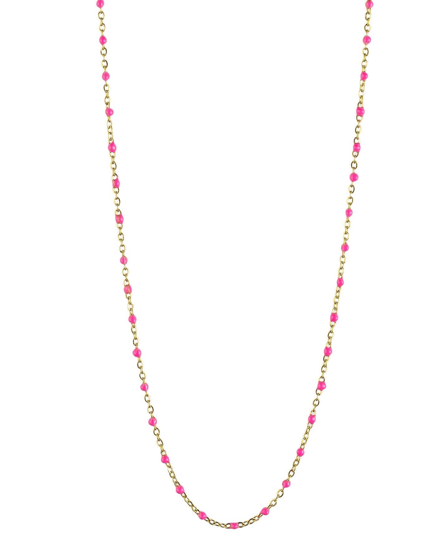 Collier émaillé multicolore Alicia doré