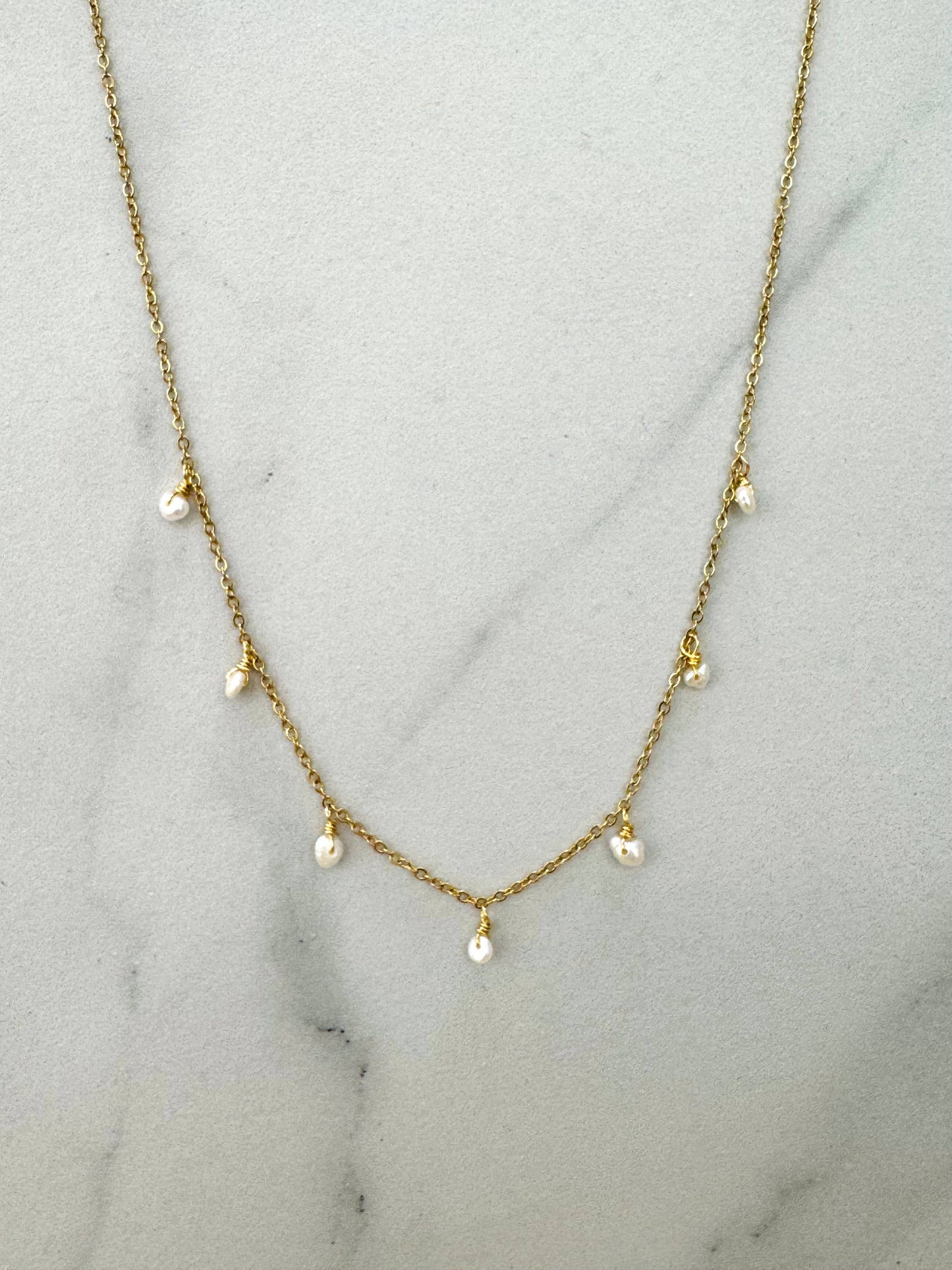 Collier minimaliste bohème avec perles