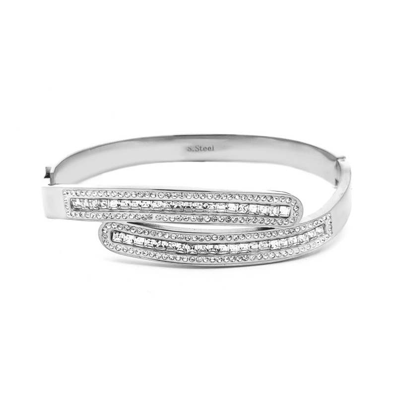 Bracelet rigide avec strass - DH22100D360