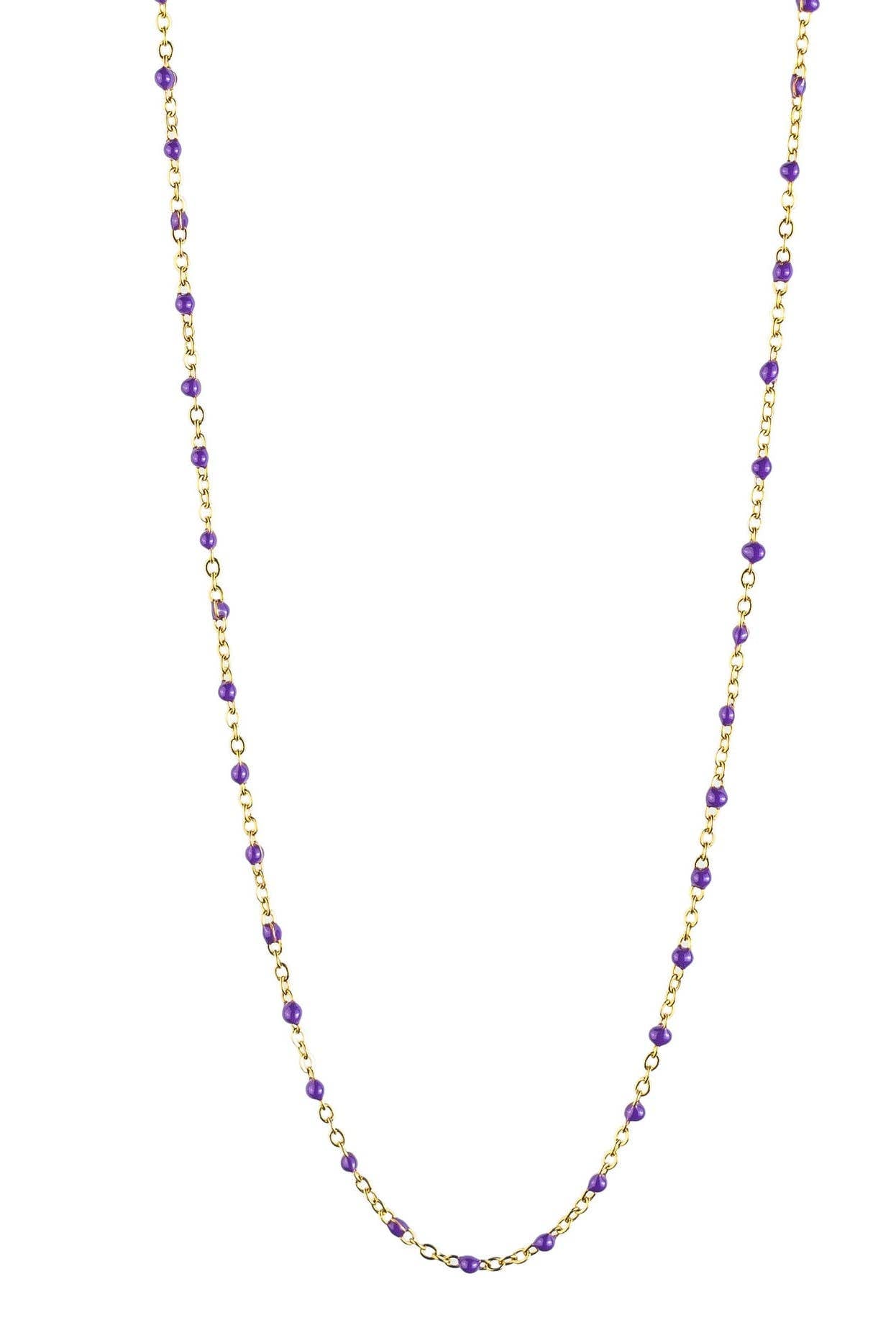 Collier émaillé multicolore Alicia doré
