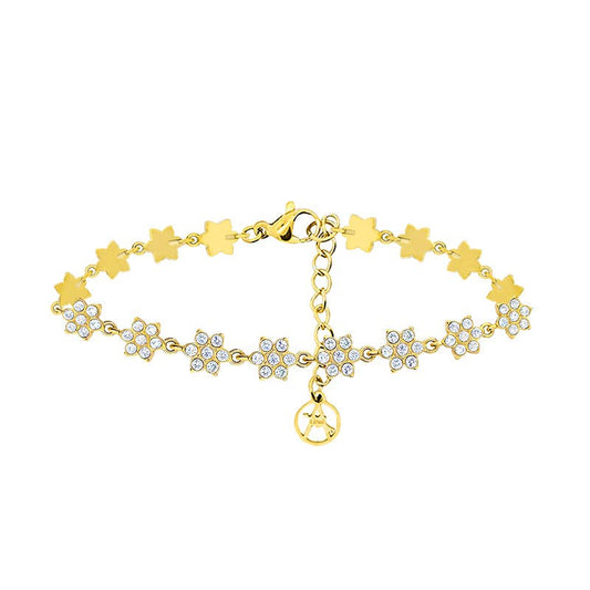 Bracelet avec fleurs en zirconium