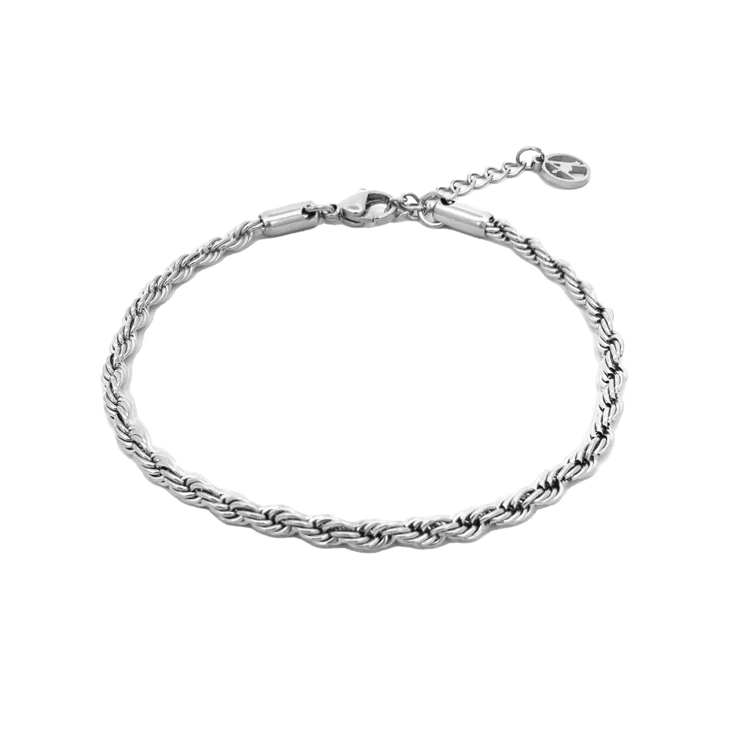 Bracelet torchon AMORINO SRL – acier inoxydable avec finition rhodiée