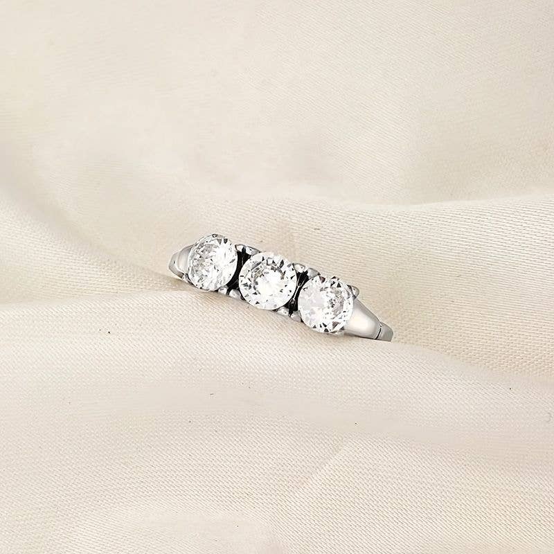 Bague Trilogie Cristaux Scintillants