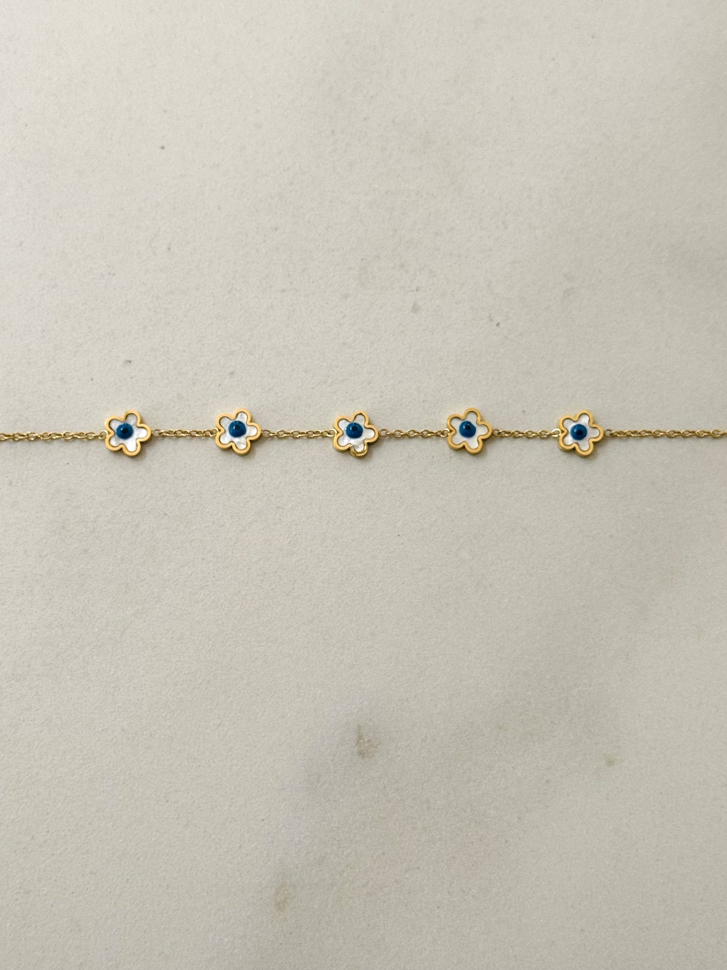 Bracelet Œil Maléfique en Forme de Fleur