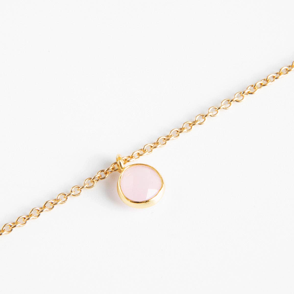 Collier avec pierre de quartz rose