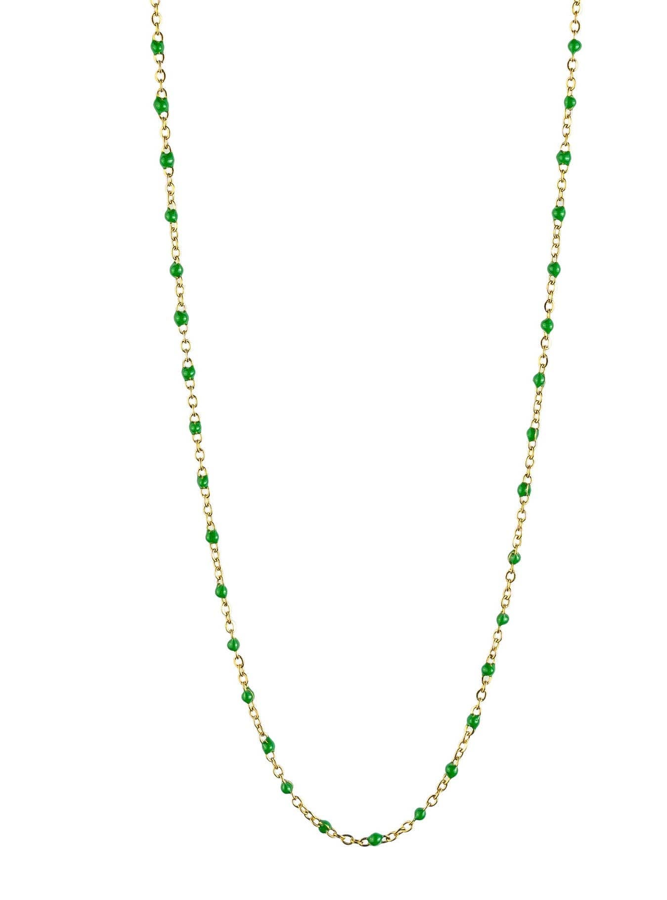 Collier émaillé multicolore Alicia doré