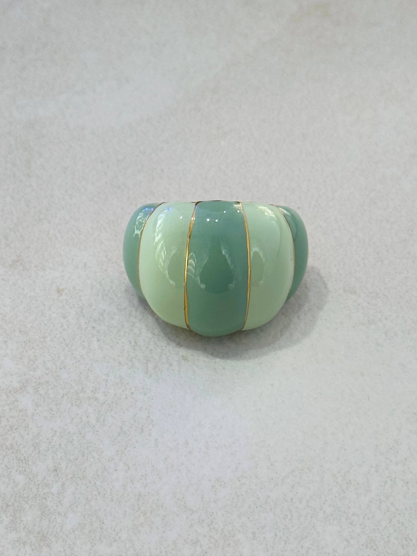 Bague citrouille réglable en acier inoxydable émaillé