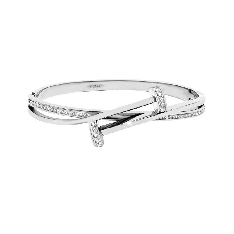 Bracelet rigide avec strass - DH22100D349