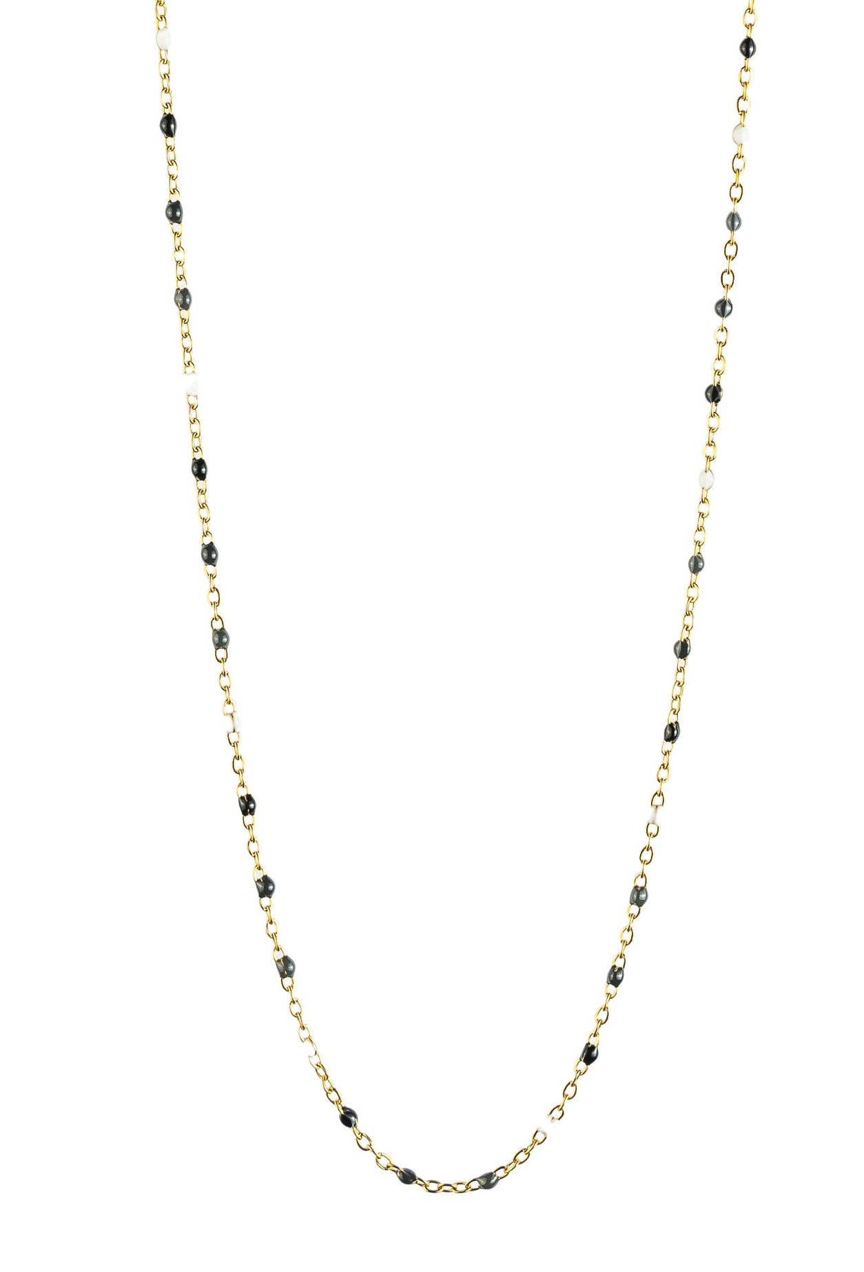 Collier émaillé multicolore Alicia doré