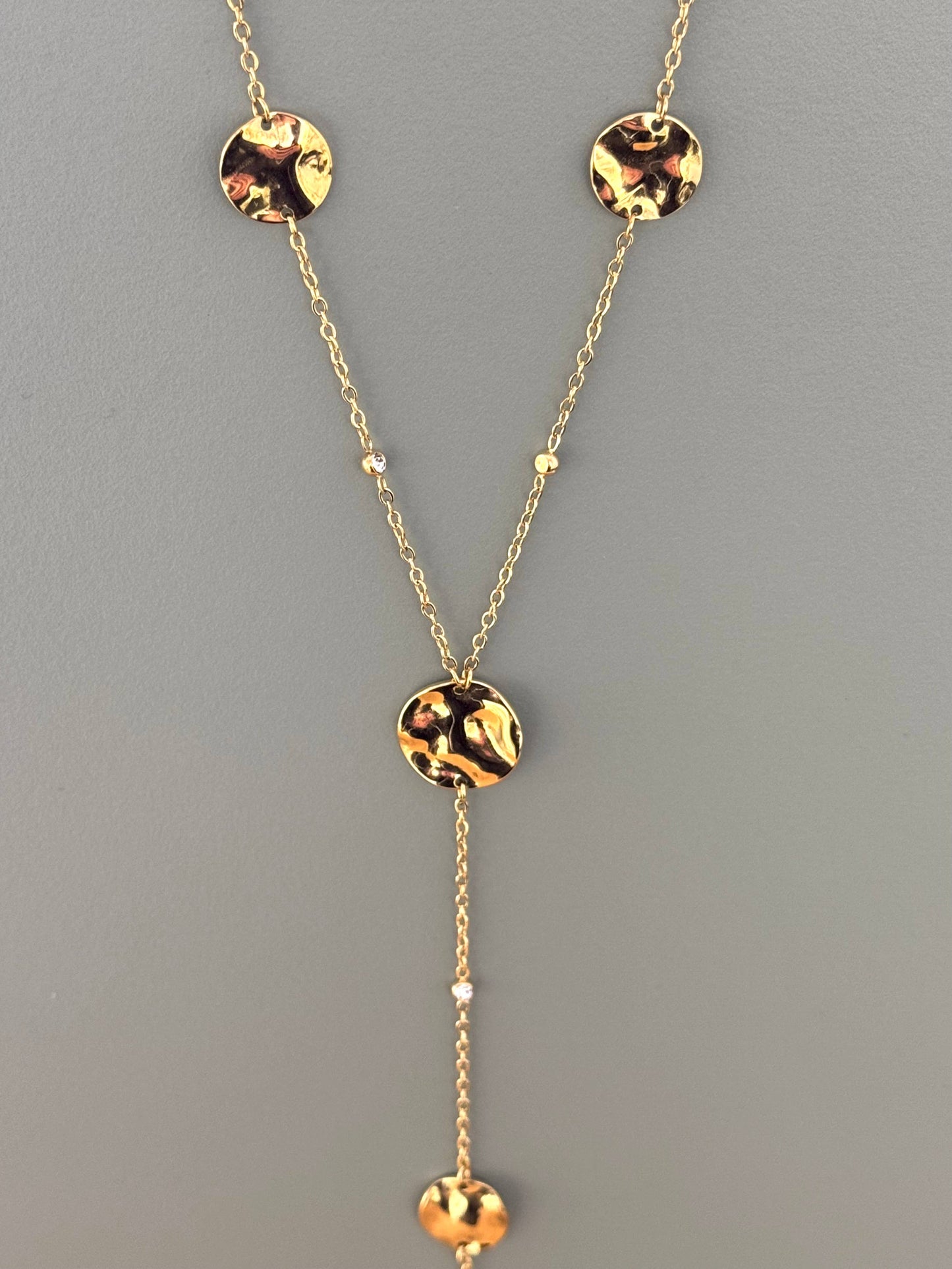Collier Gamma en acier inoxydable avec zirconias blancs