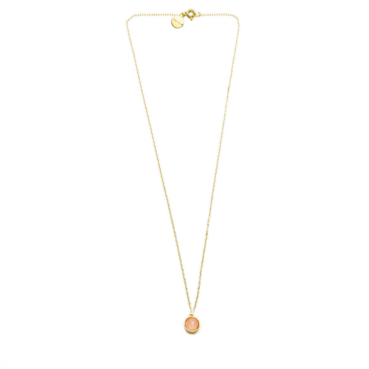 Collier avec pierre de quartz rose